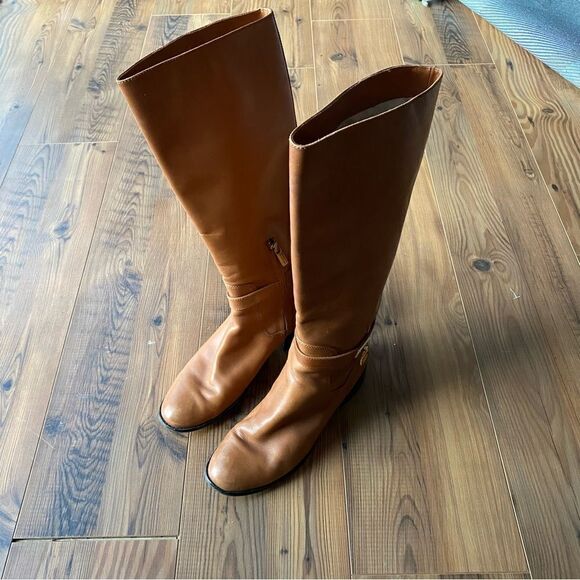 Michael Kors Sz 8.5 Brown Leather Boots - Picture 6 of 8